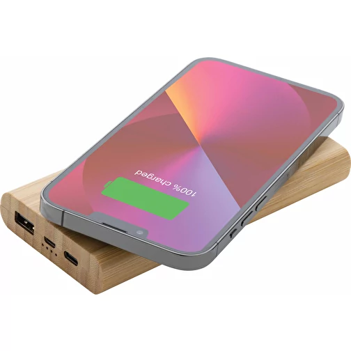 8.000mAh Bambus-Wireless-Powerbank (braun, Bambus FSC zertifiziert, 222g)  als Werbeartikel Auf GIFFITS-WERBEARTIKEL.at | Art.Nr. 481860