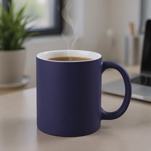 Kaffeebecher, matt 300 ml DUBLIN COLOUR (350 ml, marineblau, Keramik Steingut, 350g) als Werbeartikel Auf Art.Nr. 491692