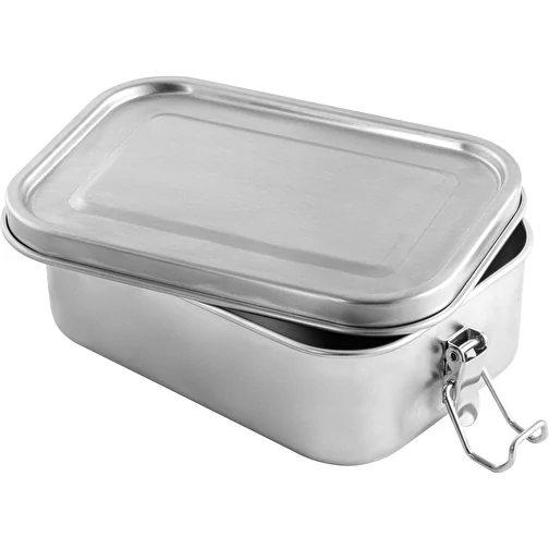ALLSPICE. Lunchbox. Robuste luftdichte Box (750 ml, satinsilber, Recyceltes Aluminium, 266g) als Werbemittel Auf Art.Nr. 520603
