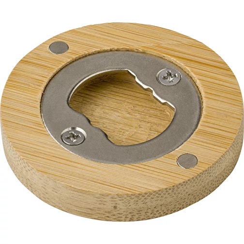 Bambusmagnet mit Flaschenffner Ace (Keine Gre, braun, Eisen, Bambus,  27g) als Werbemittel Auf GIFFITS.de | Art.Nr. 531374