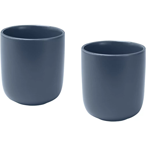 Male 200 ml Keramiktassen – 2er-Set, matt (hale blau, Keramik, 490g) als Werbeartikel Auf Art.Nr. 559790