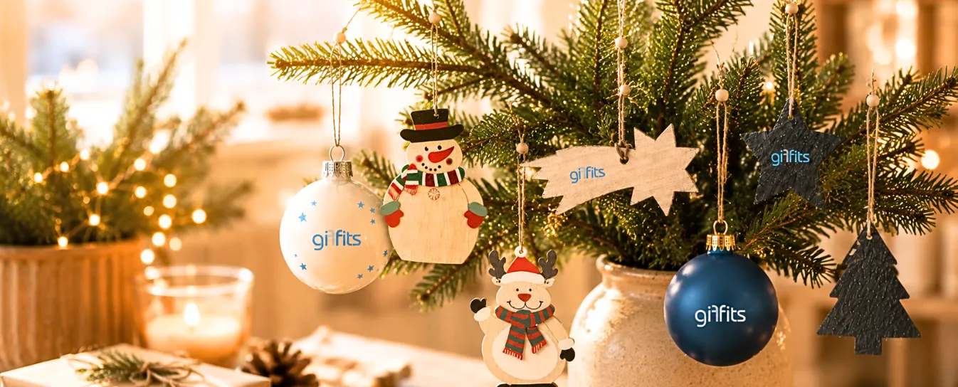 ➤ BAUMSCHMUCK mit LOGO bedrucken als Werbegeschenke